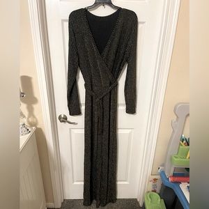 Black and gold jump suit